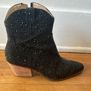 Betsey Johnson glitter cowboy boots